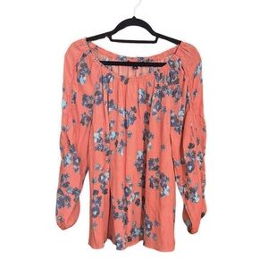 Zac & Rachel XL off shoulder floral tunic blouse